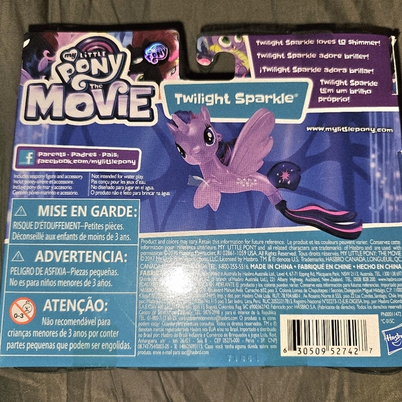 My Little Pony The Movie G4 Twilight Sparkle Seapony treasure glitter MLP - Picture 3 of 5